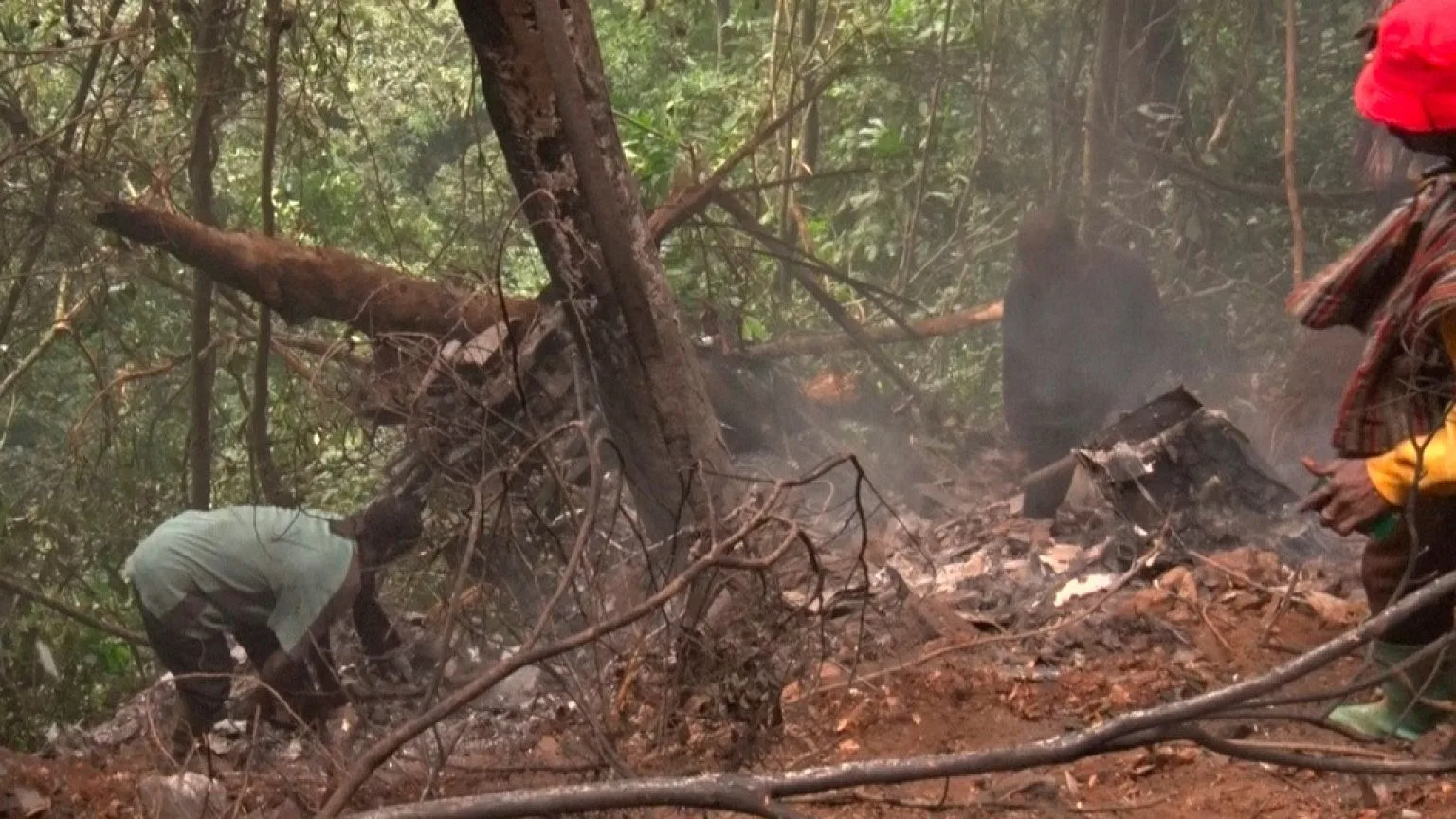 Helicopter crash site