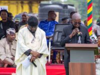 First Deputy Speaker of Parliament Hon. Bernard Ahiafor, reading a Tribute by Parliament to the late MP for Ayawaso East, Hon Naser Toure Mahama.