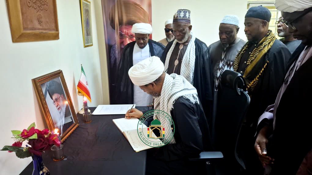 Ghana’s Shia leaders sign book of condolence at Iranian Embassy for late Ayatollah Ali Khamenei