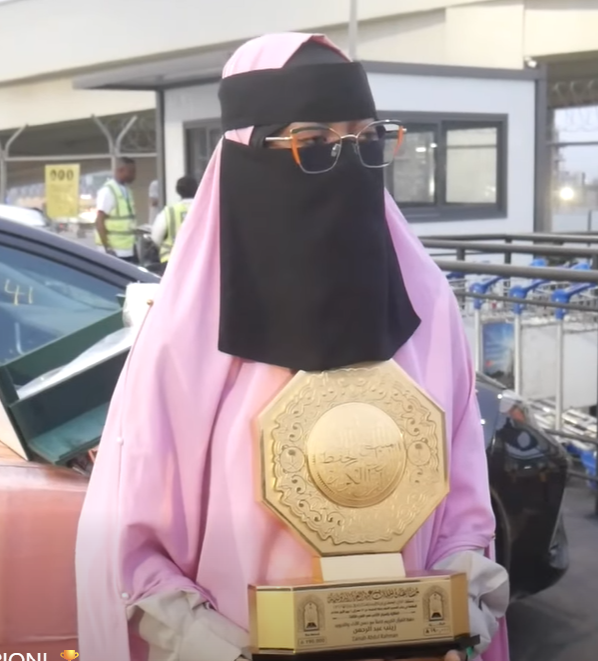 Zainab Abdul Rahman returns to Ghana at airport